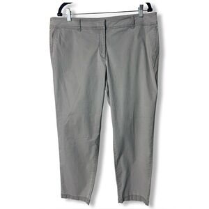 Eileen Fisher Women’s Gray Cropped Chino Pants Cotton Tencel Sz. 16